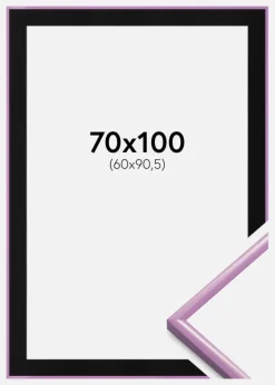 Ramme New Lifestyle Lys Lilla 70x100 cm - Passepartout Sort 61x91,5 cm