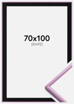 Ramme New Lifestyle Lys Lilla 70x100 cm - Passepartout Sort 62x93 cm