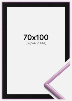 Ramme New Lifestyle Lys Lilla 70x100 cm - Passepartout Sort 24x36 inches