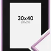 Ramme New Lifestyle Lys Lilla 30x40 cm - Passepartout Sort 21x30 cm