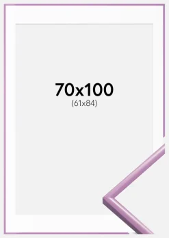 Ramme New Lifestyle Lys Lilla 70x100 cm - Passepartout Hvid 62x85 cm