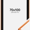 Ramme New Lifestyle Lys Orange 70x100 cm - Passepartout Sort 59,4x84 cm (A1)