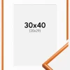 Ramme New Lifestyle Lys Orange 30x40 cm - Passepartout Hvid 21x30 cm