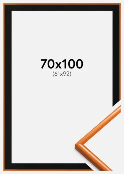 Ramme New Lifestyle Lys Orange 70x100 cm - Passepartout Sort 62x93 cm