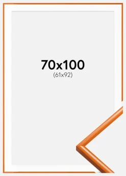 Ramme New Lifestyle Lys Orange 70x100 cm - Passepartout Hvid 62x93 cm