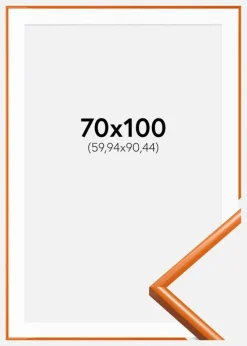 Ramme New Lifestyle Lys Orange 70x100 cm - Passepartout Hvid 24x36 inches