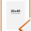 Ramme New Lifestyle Lys Orange 30x40 cm - Passepartout Hvid 8x12 inches