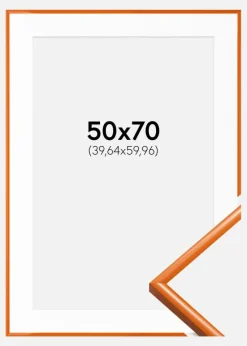 Ramme New Lifestyle Lys Orange 50x70 cm - Passepartout Hvid 16x24 inches