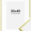Ramme New Lifestyle Lysegul 30x40 cm - Passepartout Hvid 8x12 inches