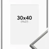 Ramme New Lifestyle Lysegrå 30x40 cm - Passepartout Hvid 20x28 cm