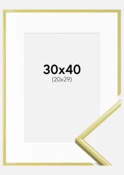 Ramme New Lifestyle Lysegul 30x40 cm - Passepartout Hvid 21x30 cm