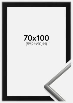 Ramme New Lifestyle Lysegrå 70x100 cm - Passepartout Sort 24x36 inches