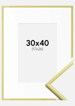 Ramme New Lifestyle Lysegul 30x40 cm - Passepartout Hvid 18x27 cm