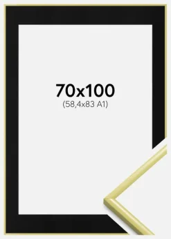 Ramme New Lifestyle Lysegul 70x100 cm - Passepartout Sort 59,4x84 cm (A1)