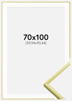 Ramme New Lifestyle Lysegul 70x100 cm - Passepartout Hvid 24x36 inches