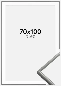 Ramme New Lifestyle Lysegrå 70x100 cm - Passepartout Hvid 62x93 cm