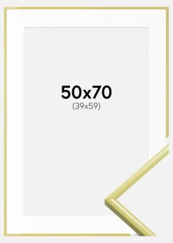 Ramme New Lifestyle Lysegul 50x70 cm - Passepartout Hvid 40x60 cm