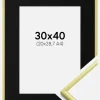 Ramme New Lifestyle Lysegul 30x40 cm - Passepartout Sort 21x29,7 cm (A4)