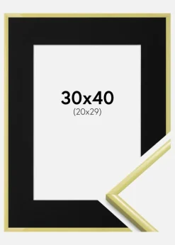 Ramme New Lifestyle Lysegul 30x40 cm - Passepartout Sort 21x30 cm