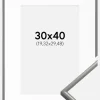 Ramme New Lifestyle Lysegrå 30x40 cm - Passepartout Hvid 8x12 inches