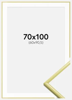 Ramme New Lifestyle Lysegul 70x100 cm - Passepartout Hvid 61x91,5 cm