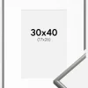 Ramme New Lifestyle Lysegrå 30x40 cm - Passepartout Hvid 18x27 cm