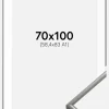 Ramme New Lifestyle Lysegrå 70x100 cm - Passepartout Hvid 59,4x84 cm (A1)