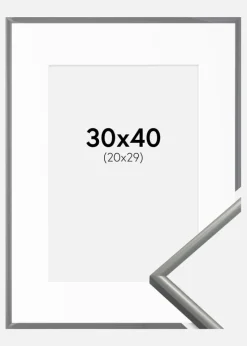 Ramme New Lifestyle Lysegrå 30x40 cm - Passepartout Hvid 21x30 cm