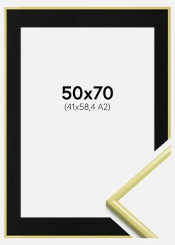 Ramme New Lifestyle Lysegul 50x70 cm - Passepartout Sort 42x59,4 cm (A2)