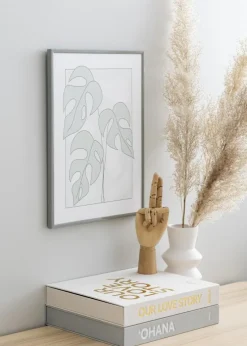 Ramme New Lifestyle Lysegrå 50x70 cm - Passepartout Hvid 42x59,4 cm (A2)