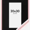 Ramme New Lifestyle Lyserød 20x30 cm - Passepartout Sort 10x20 cm