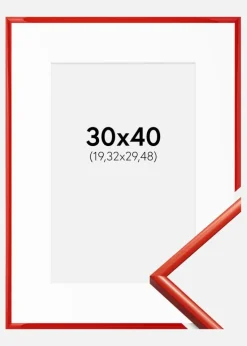 Ramme New Lifestyle Lyserød 30x40 cm - Passepartout Hvid 8x12 inches