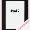 Ramme New Lifestyle Lyserød 20x30 cm - Passepartout Sort 15x22 cm