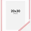 Ramme New Lifestyle Lyserød 20x30 cm - Passepartout Hvid 15x22 cm