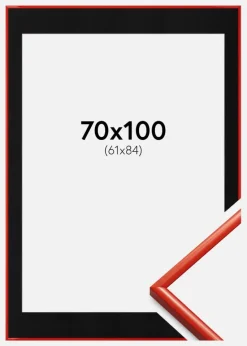 Ramme New Lifestyle Lyserød 70x100 cm - Passepartout Sort 62x85 cm