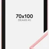 Ramme New Lifestyle Lyserød 70x100 cm - Passepartout Sort 59,4x84 cm (A1)