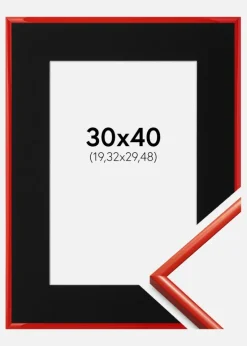 Ramme New Lifestyle Lyserød 30x40 cm - Passepartout Sort 8x12 inches