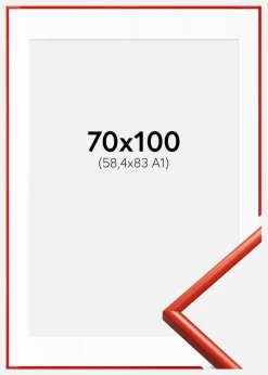 Ramme New Lifestyle Lyserød 70x100 cm - Passepartout Hvid 59,4x84 cm (A1)