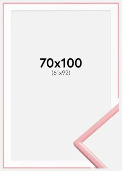 Ramme New Lifestyle Lyserød 70x100 cm - Passepartout Hvid 62x93 cm