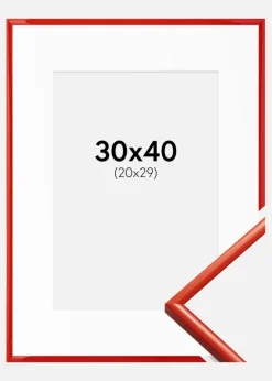 Ramme New Lifestyle Lyserød 30x40 cm - Passepartout Hvid 21x30 cm