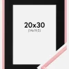 Ramme New Lifestyle Lyserød 20x30 cm - Passepartout Sort 15x21 cm (A5)