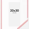 Ramme New Lifestyle Lyserød 20x30 cm - Passepartout Hvid 10x20 cm
