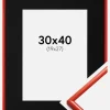 Ramme New Lifestyle Lyserød 30x40 cm - Passepartout Sort 20x28 cm