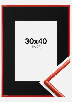 Ramme New Lifestyle Lyserød 30x40 cm - Passepartout Sort 20x28 cm