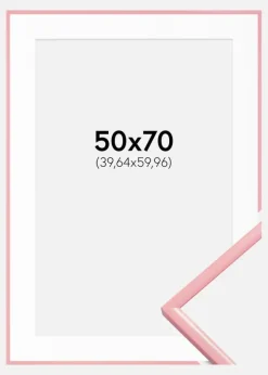 Ramme New Lifestyle Lyserød 50x70 cm - Passepartout Hvid 16x24 inches