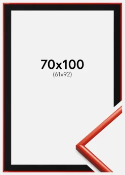 Ramme New Lifestyle Lyserød 70x100 cm - Passepartout Sort 62x93 cm