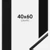 Ramme New Lifestyle Mat Sort 40x60 cm - Passepartout Sort 25x50 cm