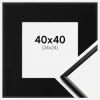 Ramme New Lifestyle Mat Sort 40x40 cm - Passepartout Sort 25x25 cm