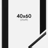 Ramme New Lifestyle Mat Sort 40x60 cm - Passepartout Sort 30x50 cm