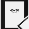 Ramme New Lifestyle Mat Sort 40x50 cm - Passepartout Sort 30x40 cm